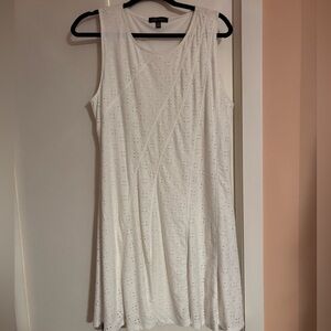 Melissa Paige White Eyelet Midi Dress